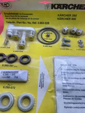 2.883-820.0 K Rcher Karcher Pressure Washer 355 And 455 Repair Kit Part #