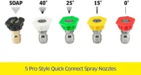 K Rcher 886622014812 5 Piece Spray Nozzle Kit For Pressure Washers Up To 4000 Psi - Quick Connect #2