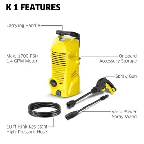 K Rcher 886622055990 1 Electric Pressure Washer Spray Gun Vario Power Wand And Hose - Co #2