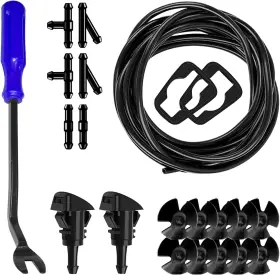 Kuqutidy-qxtz01 Kuqutidy 22pcs Windshield Washer Hose Repair Kit 2 Nozzle Replacement