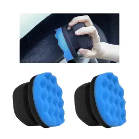 Kvaey Kvaey-3649td 2 Pcs Tire Dressing Applicator Pads Reusable Hex Grip Polishing Sponge 4.33 Inch