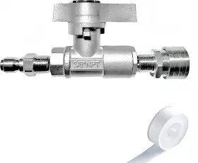 Kzu Hpw609 High Pressure Washer Ball Valve Kit 3/8 Inch Quick Connect For Press