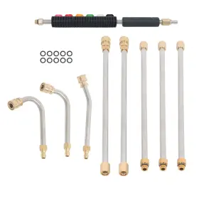 Law232266 Labwork 9-piece High-pressure Water Gun Extension Rod Set 4000 Psi 1/4 Quick Connect