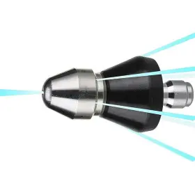 Us-ljm014 Lausixy Sewer Jetter Nozzle High-pressure Cleaning Tool 1 Front Jet And 6 Rea