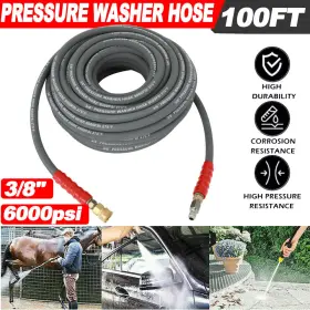Ap17515le074er Leader 6000psi Hot Water Pressure Washer Hose 3/8 In 100ft Non-marking Durability