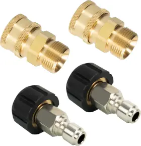 Liulo Tool 445049943988 4 Pack Pressure Washer Quick Connect Kit Disconnect Metric M22 14mm