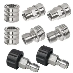 Liulo Tool 799174142363 Pressure Washer Quick Connect Kit Stainless Steel Disconnect M22