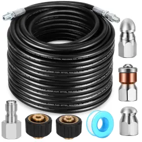 Lostronaut 850009620170 Sewer Jetter Kit - Drain Cleaner Tool Clog Remover Includes Tough Flex Pr
