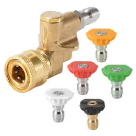 Lovho 738598942043 Pressure Washer Accessories Kit 5 Power Spray Nozzle Tips Quick Conn