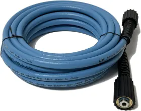 Luluw002 Luluw 768561837076 25ft 1/4-inch High Pressure Washer Hose 3600psi M22 14mm Replacement Power