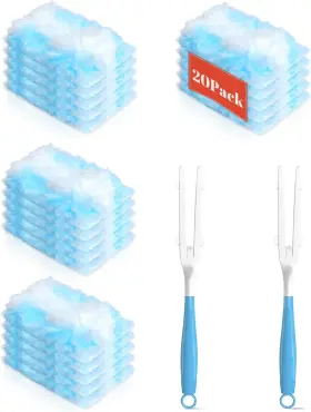 Lya-ccd-001 Lyasil Duster Refills Compatible With Swiffer Heavy Duty Refill 2 Blue