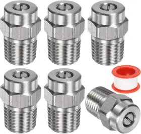 M Meterxity 313103176153 6pack Surface Clean Tips 40 Degree 1/4 Inch Npt Male Pressure Washer Nozzles Cleaner