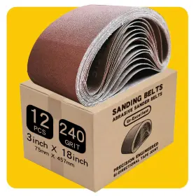 240grit M Mingle 3 X 18 Inch 240 Grit Sanding Belt Premium Aluminum Oxide Premiu
