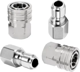 M Mingle 445051446484 Pressure Washer Adapter 2 Sets 3/8 Inch Quick Connect Fittings Stainl