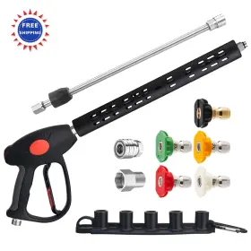 Pw26-1 M Mingle Replacement Pressure Washer Gun 5 Nozzle Tips 40 Inch 4000 Psi 15mm