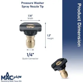 Maacflow 659465079993 High Pressure Washer Nozzle Tips 1/4 Inch Quick Connect Multiple Orifice Degrees #3