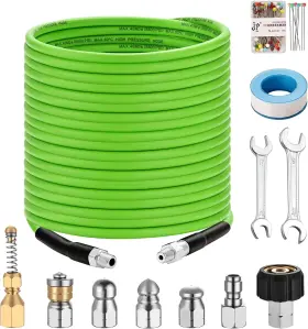 Mall 445026390347 Sewer Jetter Kit For Pressure Washer 75ft X1/4 Inch Water Jet Drain Cleaner Hose R