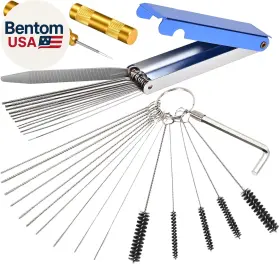 Huayouqi-1 Manufacturing Carburetor Cleaning Kit 13 Stainless Steel Wires 10 Needles 5 Nylon Brushes