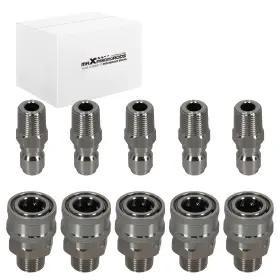 0tcbiv Maxpeedingrods 3/8in Quick Connect Npt Adapter Pressure Washer Fitting Coupler Stainless Steel