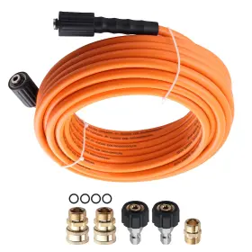 Maxpeedingrods 1j3v28 50ft High Pressure Washer Hose Extension 5800psi With M22-14mm X 3/8 Inch Coupler