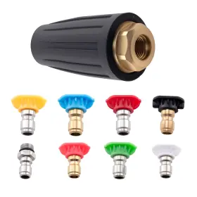 34medl Maxpeedingrods 4000psi Pressure Washer Turbo Nozzle 1/4 Quick Connect And 7 Spray Tips
