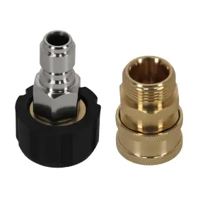 Maxpeedingrods 3kpdcf M22-15mm To 3/8 Inch Quick Connect Pressure Washer Coupler 5000psi Brass Stainless