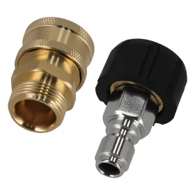 Maxpeedingrods 43kmgt M22-15mm To 3/8 Inch Quick Connect Pressure Washer Fitting 5000psi Brass Stainless
