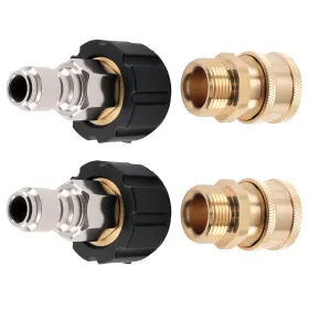 Maxpeedingrods 6bqds3 5000psi Pressure Washer Adapter Quick Disconnect M22 Swivel To 3/8ftft Plug