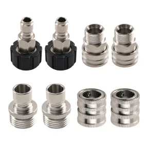75jhuy Maxpeedingrods 8pc Pressure Washer Adapter Quick Connect Kit For M22 14mm Gas Electric
