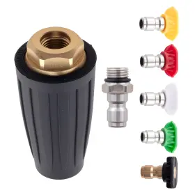 78d4ib Maxpeedingrods 4000 Psi Pressure Washer Turbo Rotating Nozzle And 5 Degree Spray Tip Nozzles 1/4 Inch