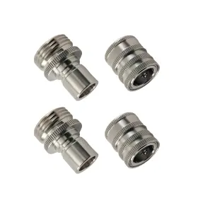 Maxpeedingrods 7ozq7f 4x Pressure Washer Adapter Set 3/4 Inch Quick Connect Garden Hose Stainless