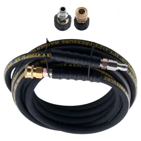 7uqpgq Maxpeedingrods 25feet 3/8 Inch Power Pressure Washer Hose 4200psi Steel Wire Braided Super Flexible