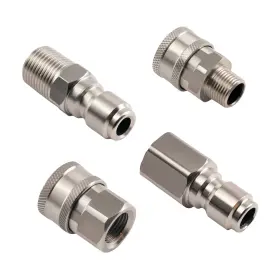 Maxpeedingrods 9ujlgh Npt Quick Connect 3/8 Inch Pressure Washer Adapter Stainless Steel 4pcs Set