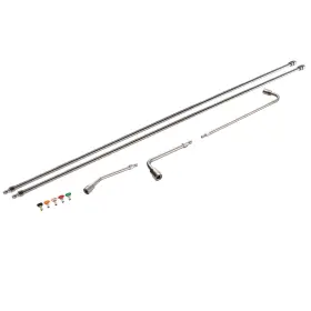Aczs3e Maxpeedingrods 120 Inch Pressure Washer Extension Rod Stainless Steel Gutter Cleaning Tool Kit