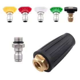 Bco5ut Maxpeedingrods 4000 Psi Rotating Turbo Nozzle 5 Angle Tips For Power Washer 1/4 Inch Qc