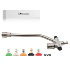 Bk2mra Maxpeedingrods Pressure Washer Foam Lance Dual Use And 5 Spray Nozzles 4000 Psi 1/4 Inch Stainless Bk2mra Maxpeedingrods Pressure Washer Foam Lance Dual Use And 5 Spray Nozzles 4000 Psi 1/4 Inch Stainless