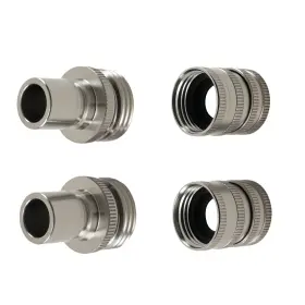 Maxpeedingrods Dnef5d Pressure Washer Garden Hose Quick Connect Adapter 3/4 Inch Stainless Steel 4pcs