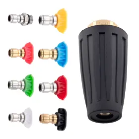 Evzau9 Maxpeedingrods 4000psi High Pressure Washer Rotating Turbo Nozzle 1/4 Qc Stainless Steel 7 Tips Evzau9 Maxpeedingrods 4000psi High Pressure Washer Rotating Turbo Nozzle 1/4 Qc Stainless Steel 7 Tips
