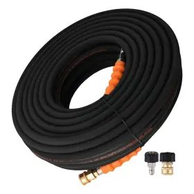 Maxpeedingrods Hxc608 150ft Pressure Washer Hose 3/8 Inch 4800psi Steel Wire Braid M22-14mm Adapter