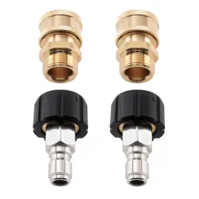 Maxpeedingrods Jg6eic Pressure Washer Adapter M22 14mm To 3/8ftft Quick Connect 5000 Psi Stainless Steel
