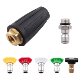 K19hoc Maxpeedingrods 4000 Psi High Pressure Washer Turbo Nozzle And 5 Angle Spray Tip Nozzles 1/4 Inch K19hoc Maxpeedingrods 4000 Psi High Pressure Washer Turbo Nozzle And 5 Angle Spray Tip Nozzles 1/4 Inch