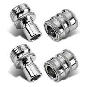 Maxpeedingrods Ld41xg 4x Pressure Washer Adapter Fitting 3/4 Inch Garden Hose Quick Connect Stainless