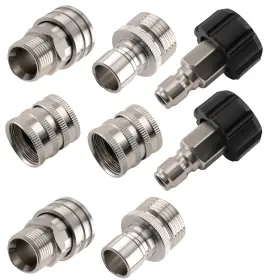 Mn0gfr Maxpeedingrods 8pcs Pressure Washer Adapter Set Quick Connect M22 14mm Stainless Steel