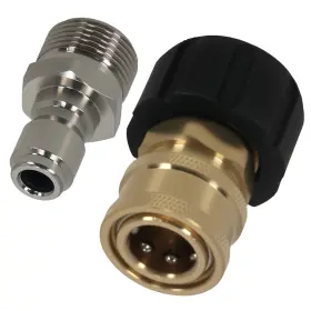 Maxpeedingrods Mx1pyt Pressure Washer Fitting Swivel M22-14mm To 3/8 Inch Quick Connect Brass 5000psi 2pcs