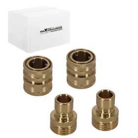 N0zq8m Maxpeedingrods 3/4 Inch Brass Adapter Coupler For Pressure Washer Quick Connect Garden Hose 4pcs