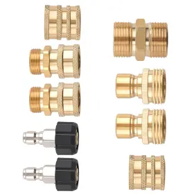 N2xpqo Maxpeedingrods 9pcs Brass Pressure Washer Adapter M22 14mm Quick Connect Universal Fitting 3/8 Inch N2xpqo Maxpeedingrods 9pcs Brass Pressure Washer Adapter M22 14mm Quick Connect Universal Fitting 3/8 Inch