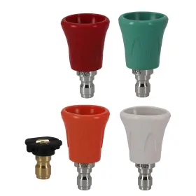 Maxpeedingrods Qc9h7u High Pressure Washer Nozzle Guard 5pc Tips Set Quick Connect Stainless Brass