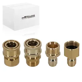 M22-15 Maxpeedingrods Rfut1b High Pressure Washer Adapter Swivel To 3/8 Inch Qc Brass Connection Kit 4pc