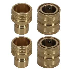 Maxpeedingrods Wf6e1j Garden Hose Brass Adapter 3/4 Inch To 1/2 Quick Connect For Pressure Washer 4pcs