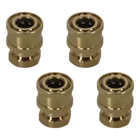 Maxpeedingrods Wm0xry 4pcs Pressure Washer Brass Adapter 1/4 Inch Qc To Female Npt For Gun Wand Hose